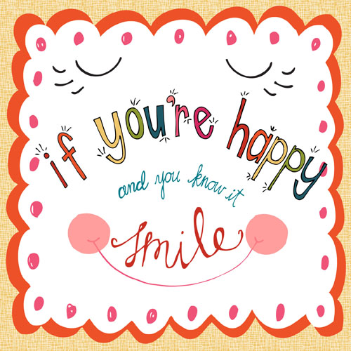 Happy Smile Greeting Card by Emily Ann Studio