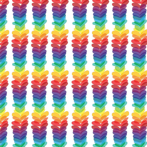 Rainbow Hearts Pattern Design