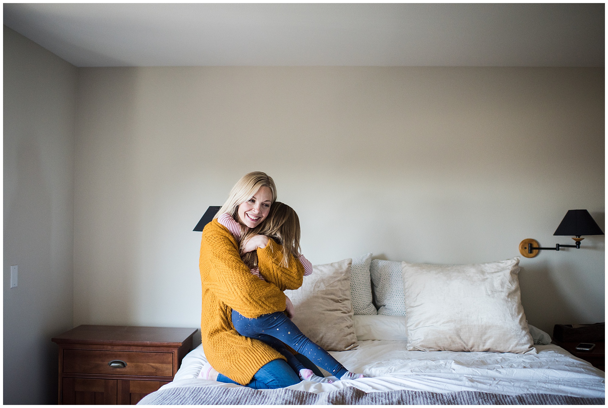 Mom and Daughter in home lifestyle photo session Emily Ann Photography Seattle Area Photographer