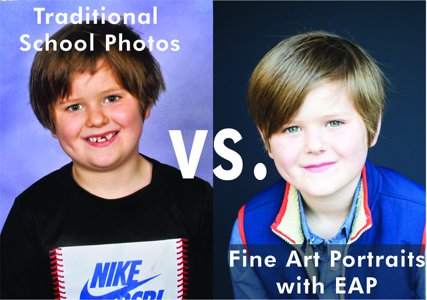 Traditional School Photography VS Fine Art Photo by Emily Ann Photography